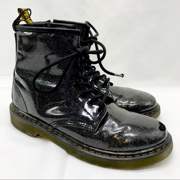Other - Dr Martens girls youth 1460 black glitters boots size 5